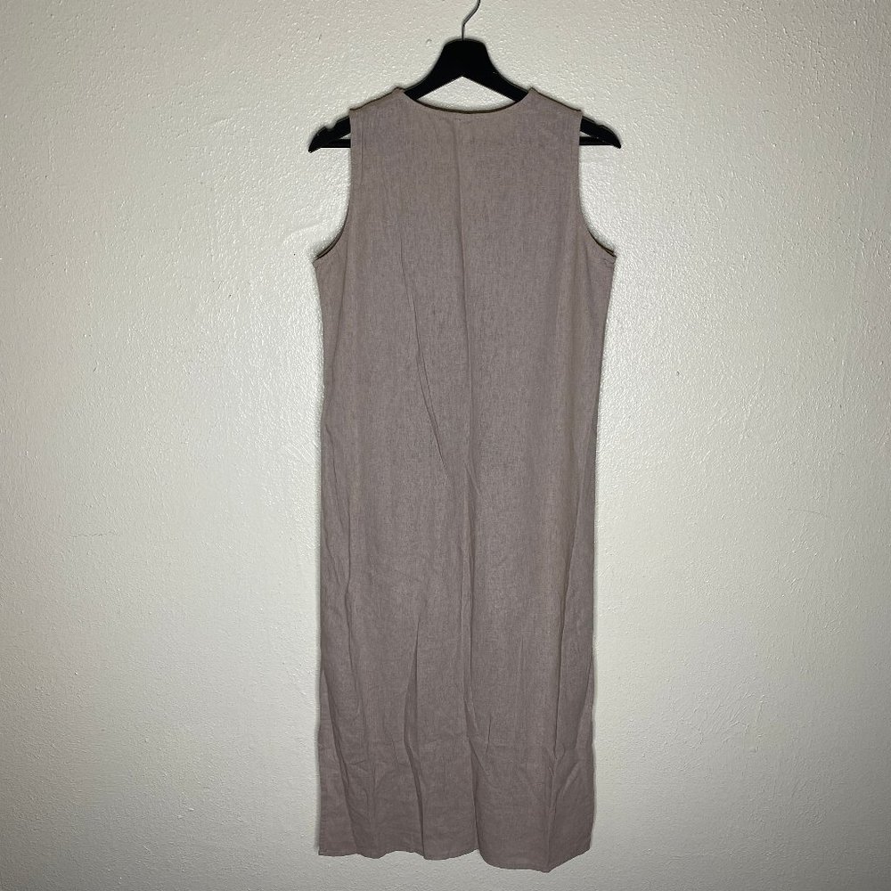 Sigrid Olsen Sleeveless Embroidered A-Line Linen … - image 4